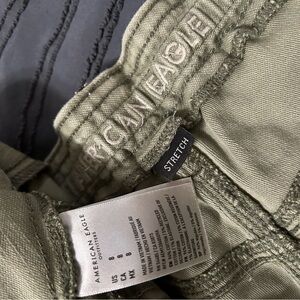 American Eagle Olive Green Stretch Shorts